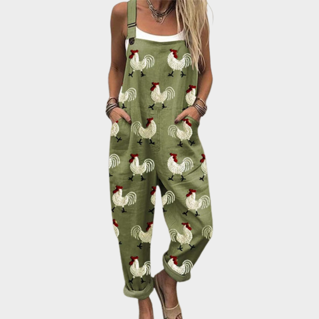 Jenna | Comfortable Printed Overalls