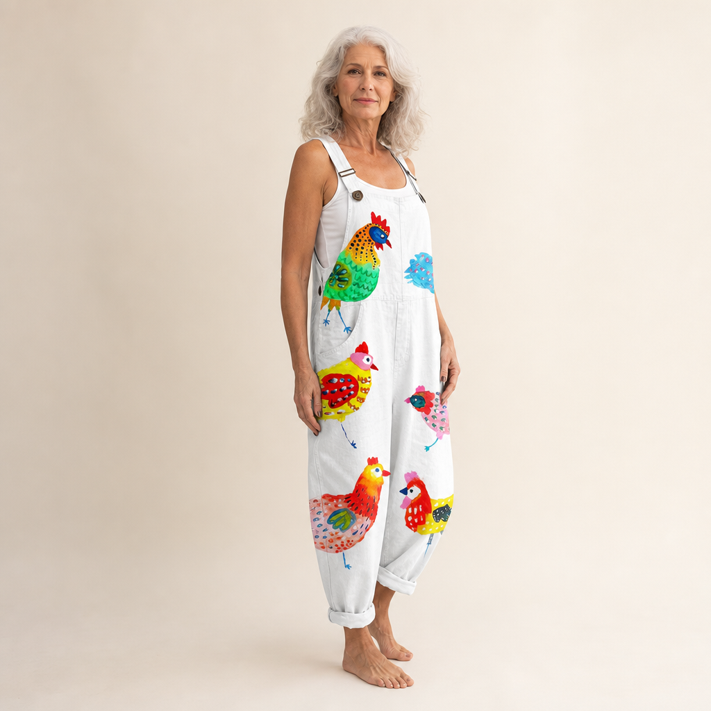 Kayla | Comfortable Printed Overalls