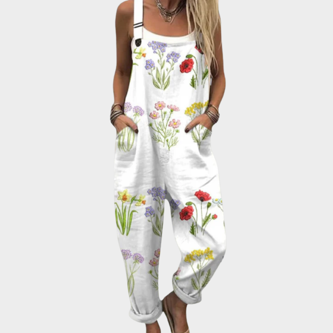 Samantha | Comfortable Printed Overalls