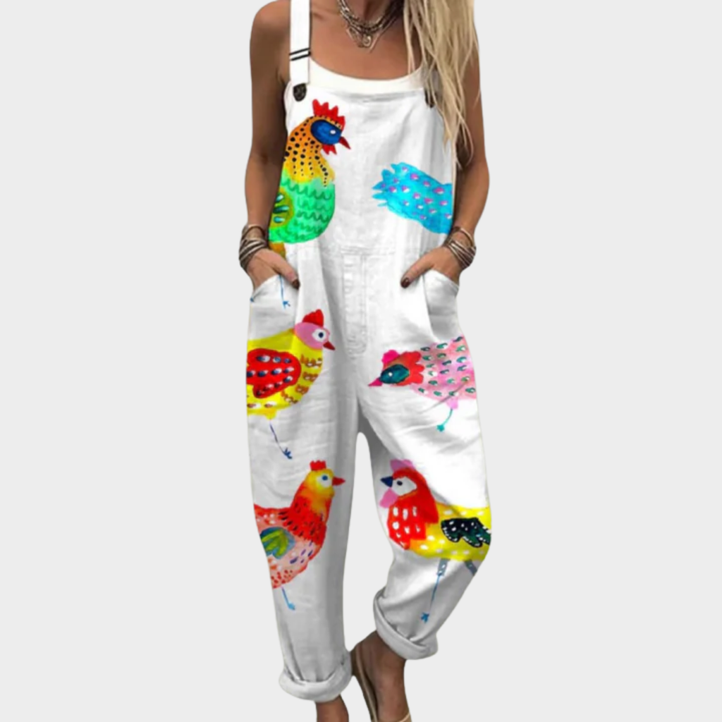 Kayla | Comfortable Printed Overalls