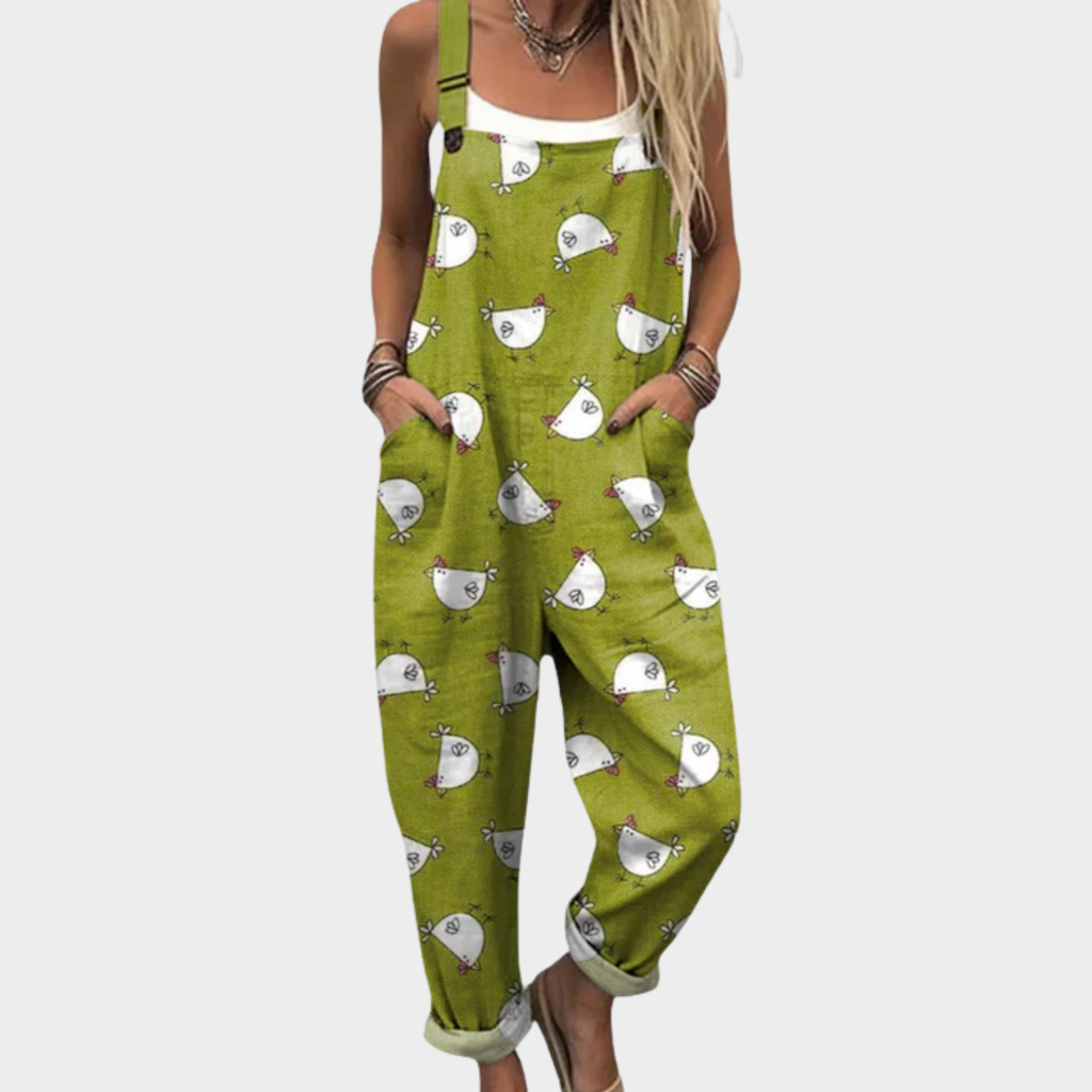 Ella | Comfortable Printed Overalls