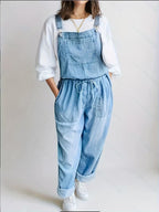 Grace | Relaxed Wide-Leg Denim Overall