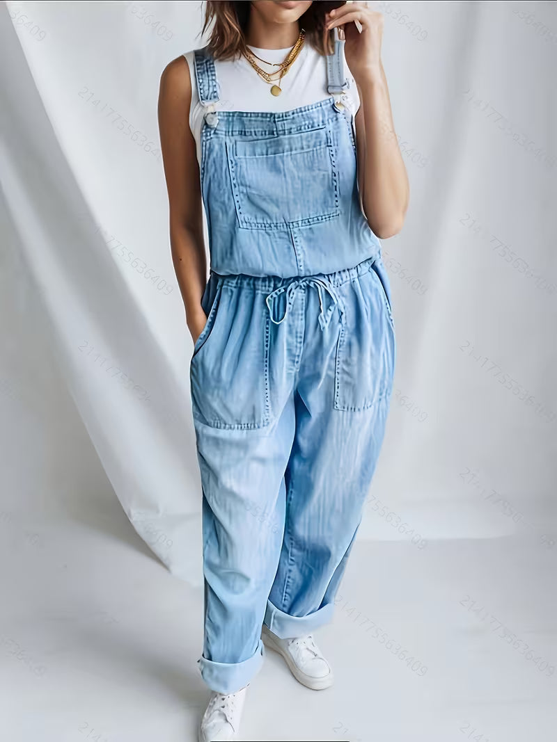 Grace | Relaxed Wide-Leg Denim Overall