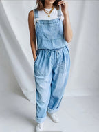 Grace | Relaxed Wide-Leg Denim Overall