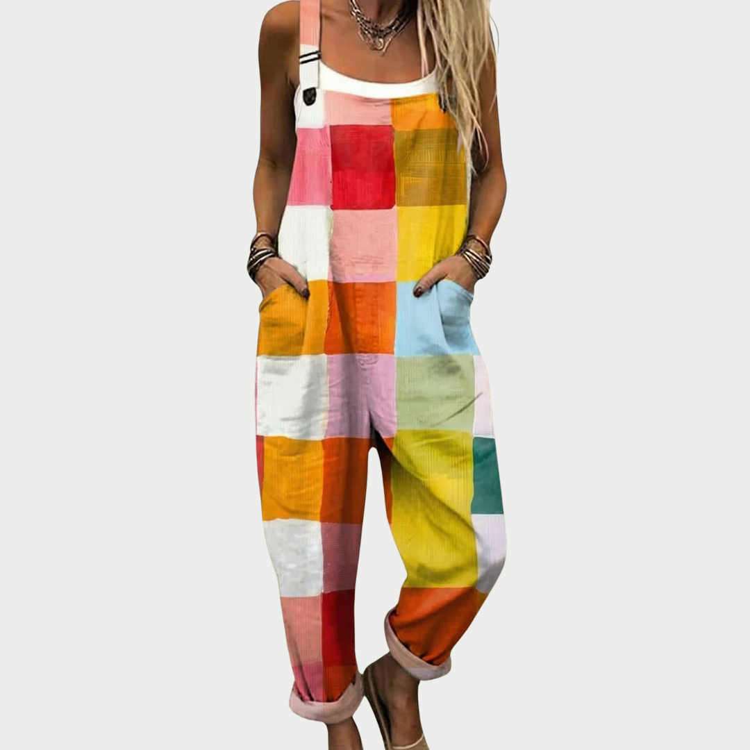 Hailey | Comfortable Printed Overalls