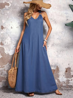 Delphine™ | Denim Maxi Sundress