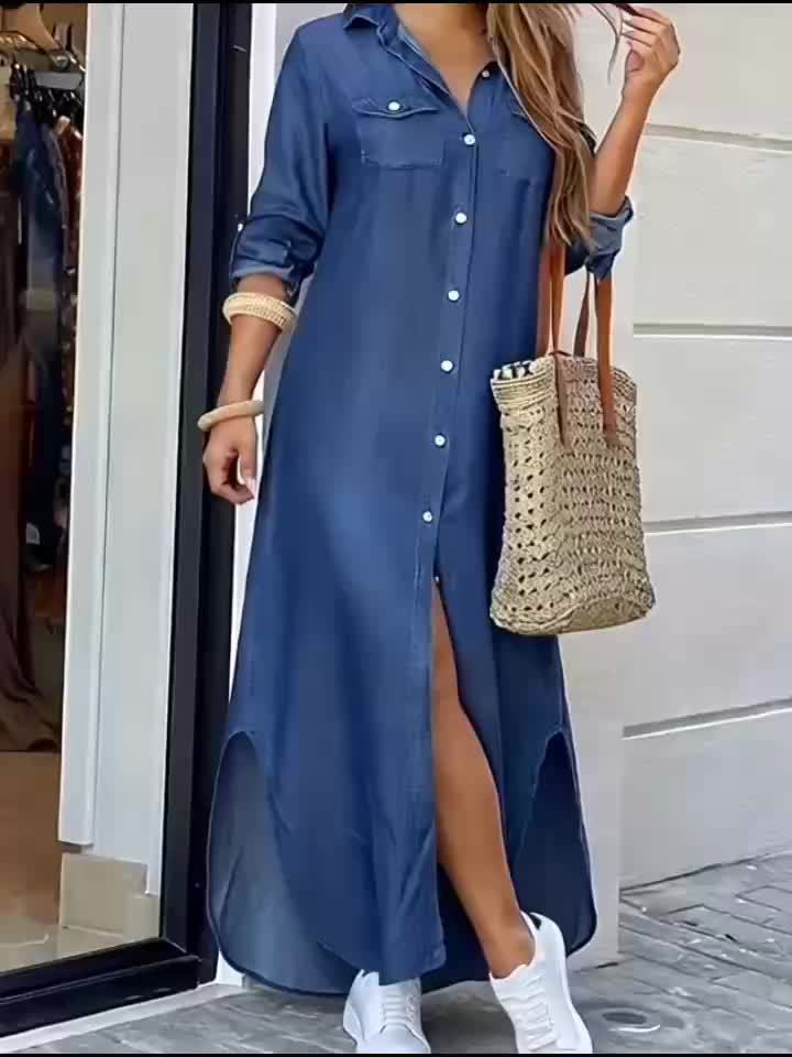 Harper™ | Denim Shirt Dress