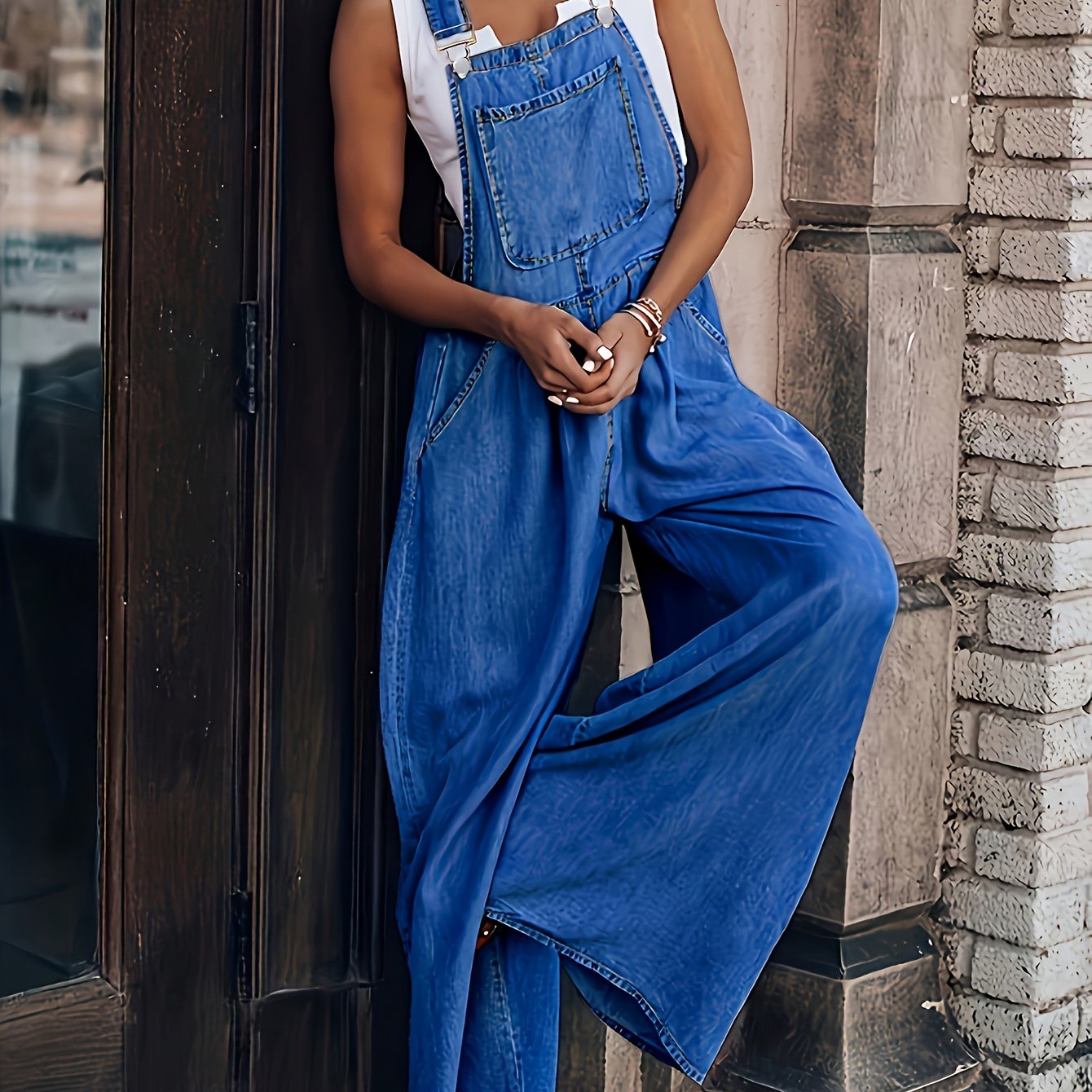 Brooke™ | Relaxed Denim Dungarees