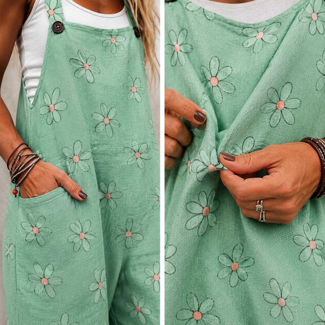 Sarah | Comfortable Printed Overalls