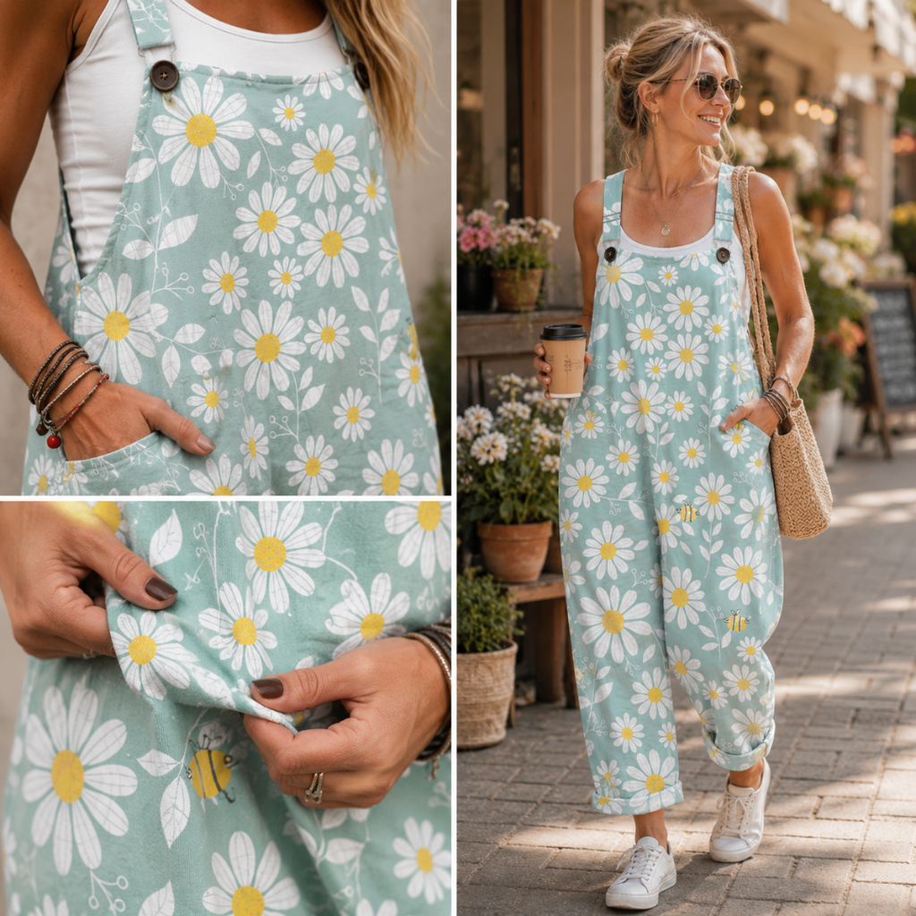 Amanda | Comfortable Printed Overalls