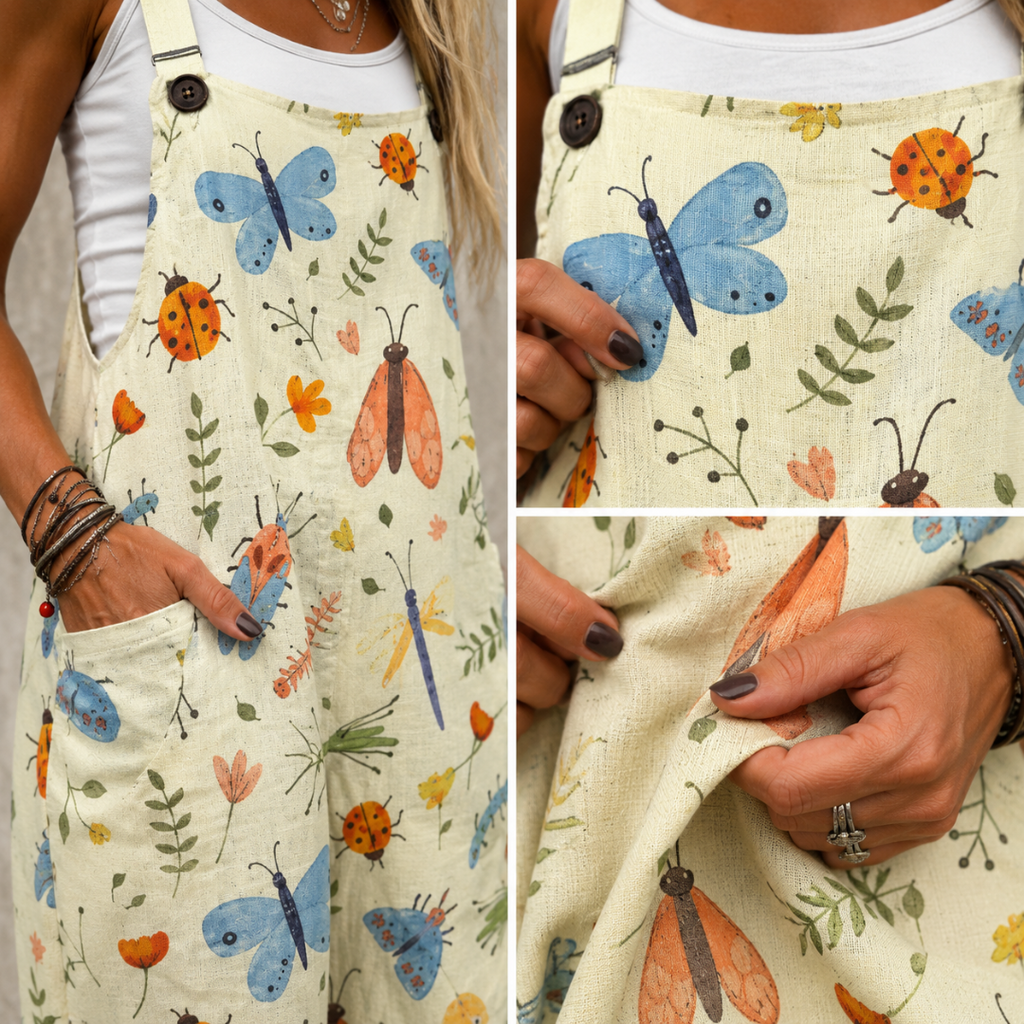 Lauren | Comfortable Printed Overalls