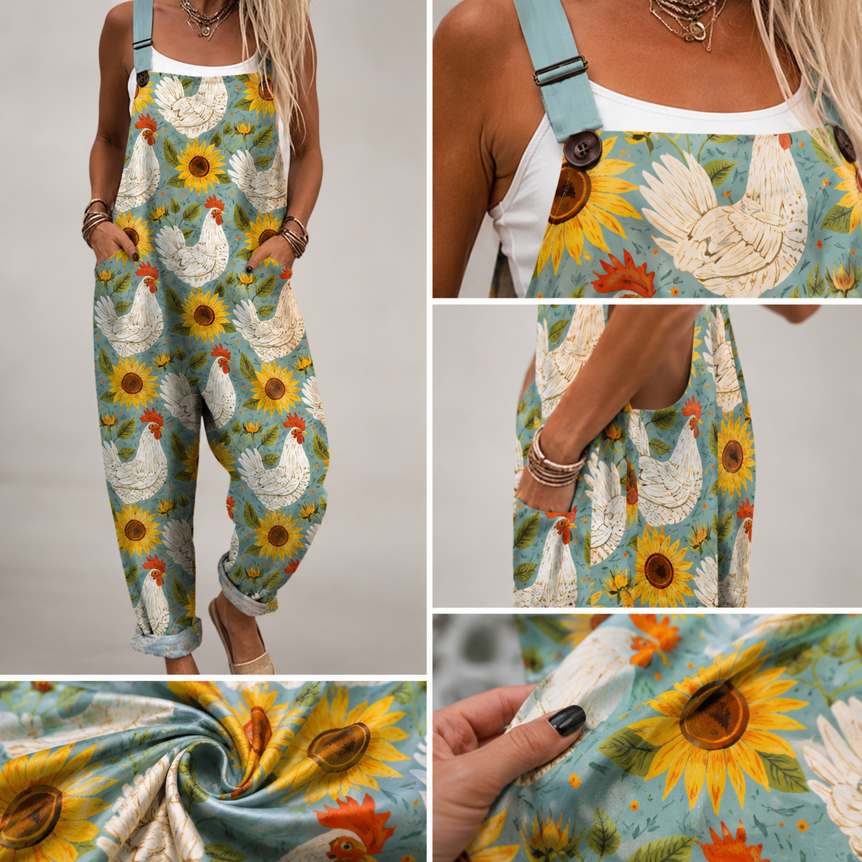 Victoria | Comfortable Printed Overalls