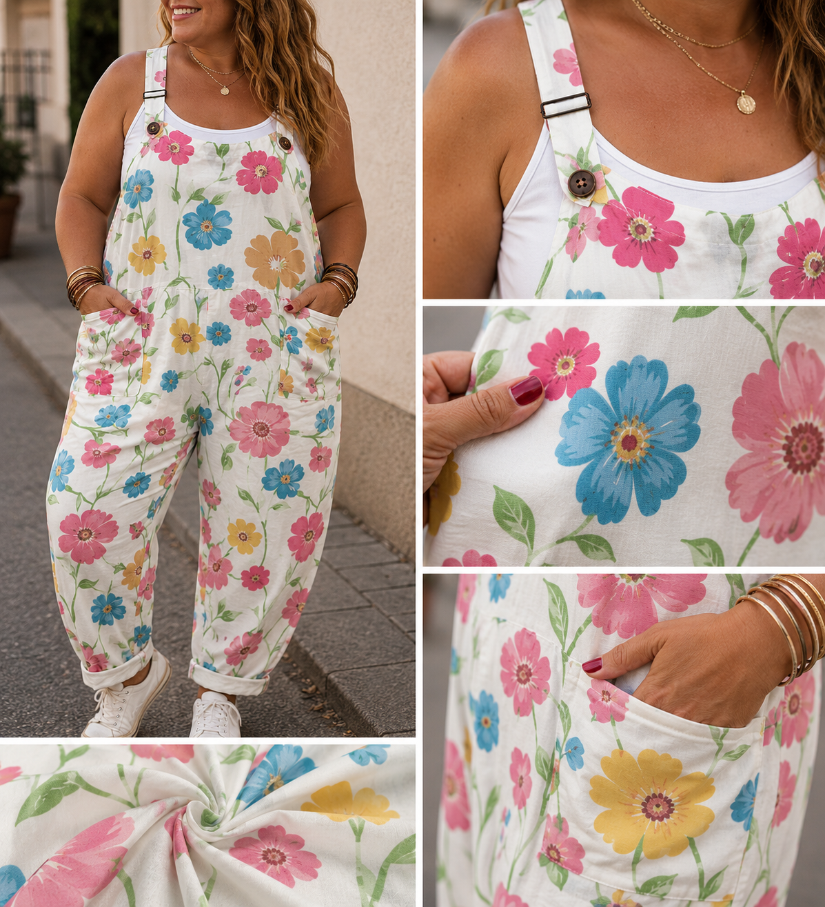 Monica | Comfortable Printed Overalls