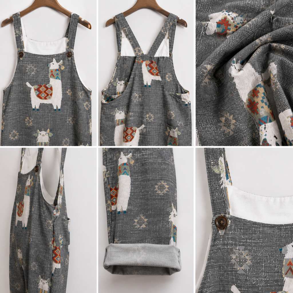 Melissa | Comfortable Printed Overalls