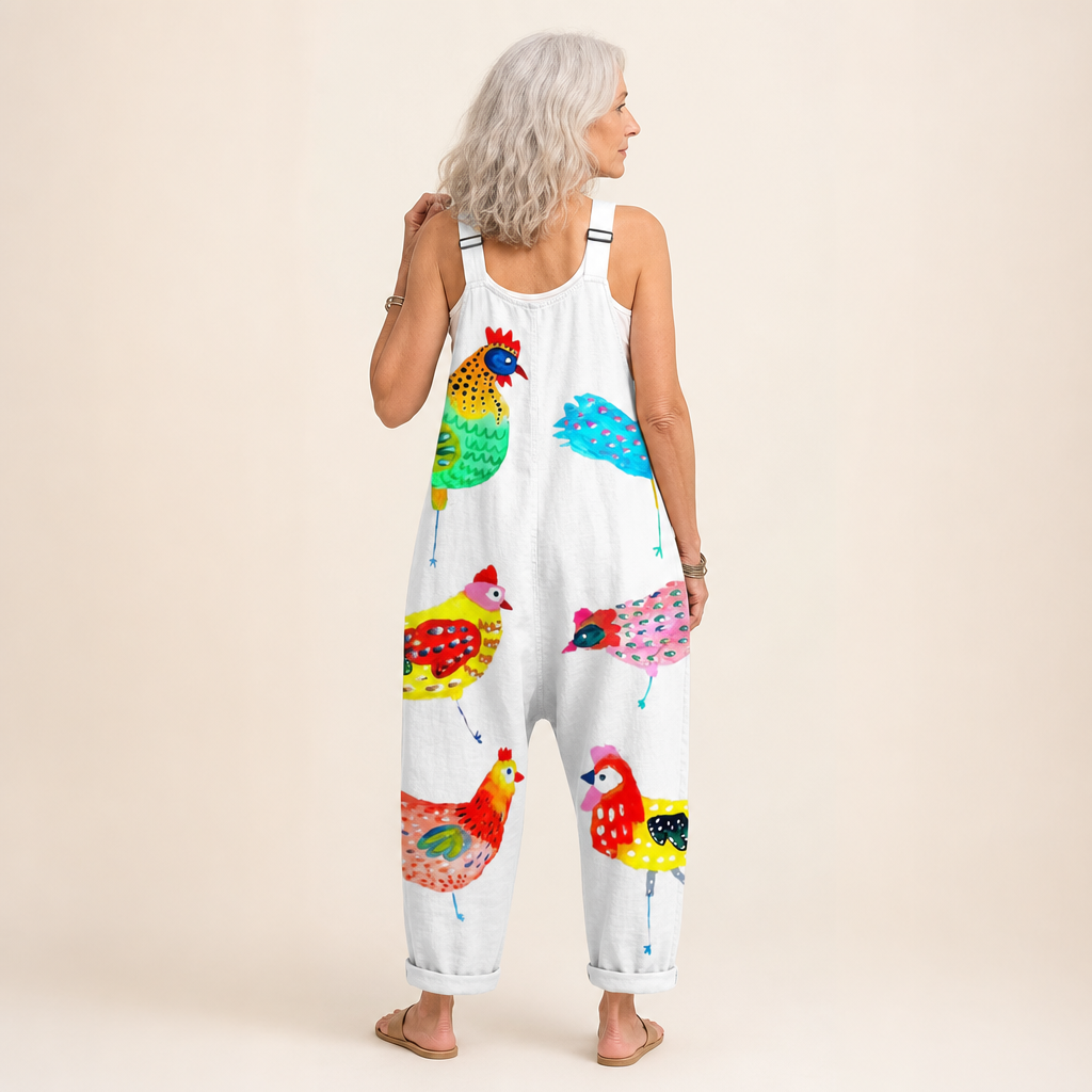 Kayla | Comfortable Printed Overalls