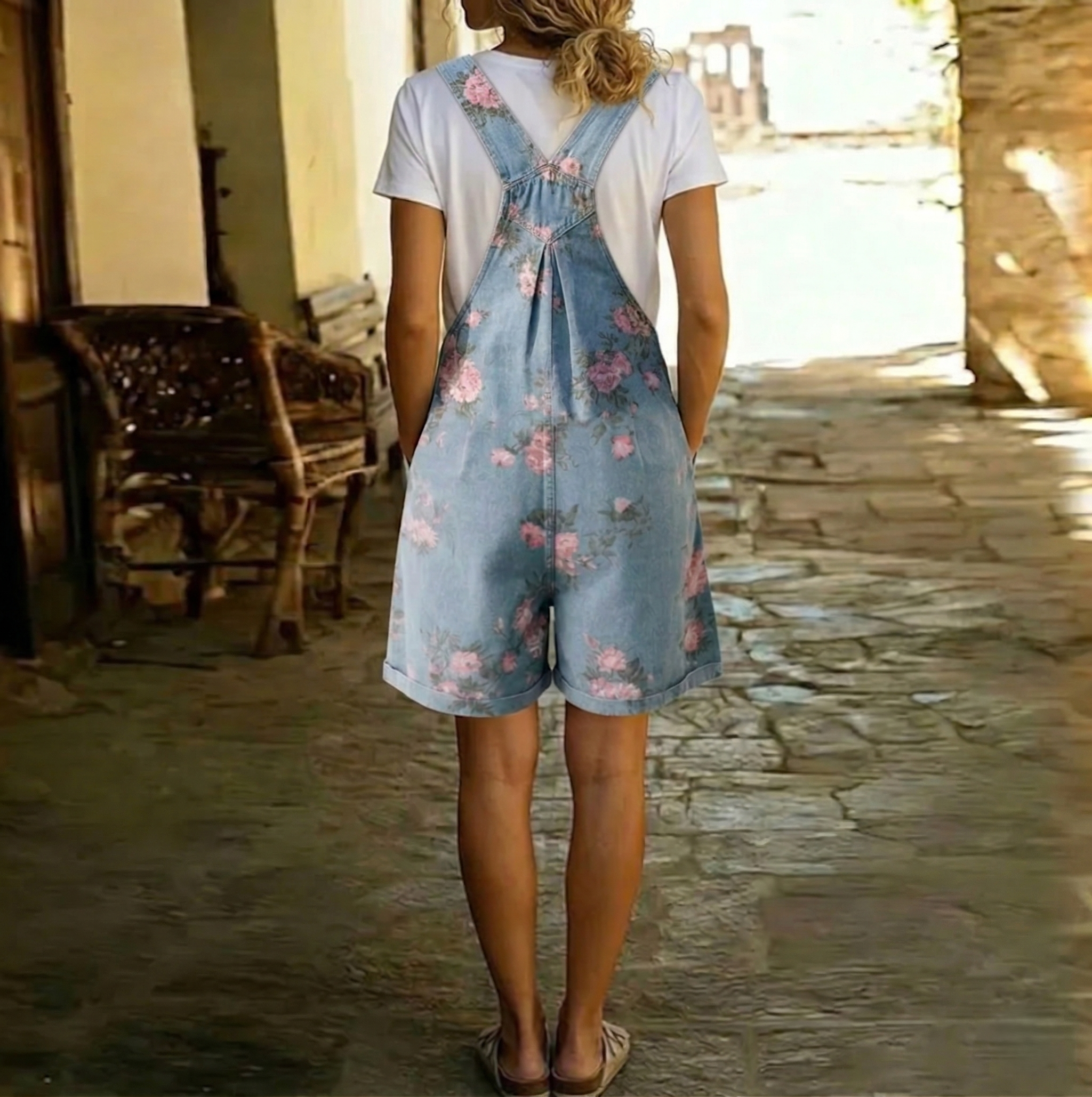 Judy | Floral Denim Overall Jacket