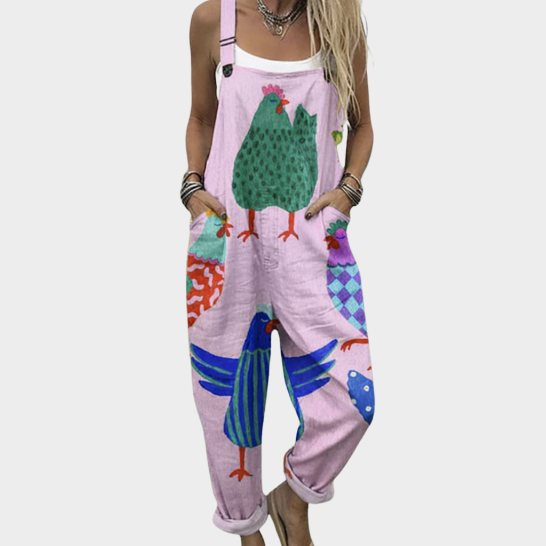 Stacey | Comfortable Printed Overalls