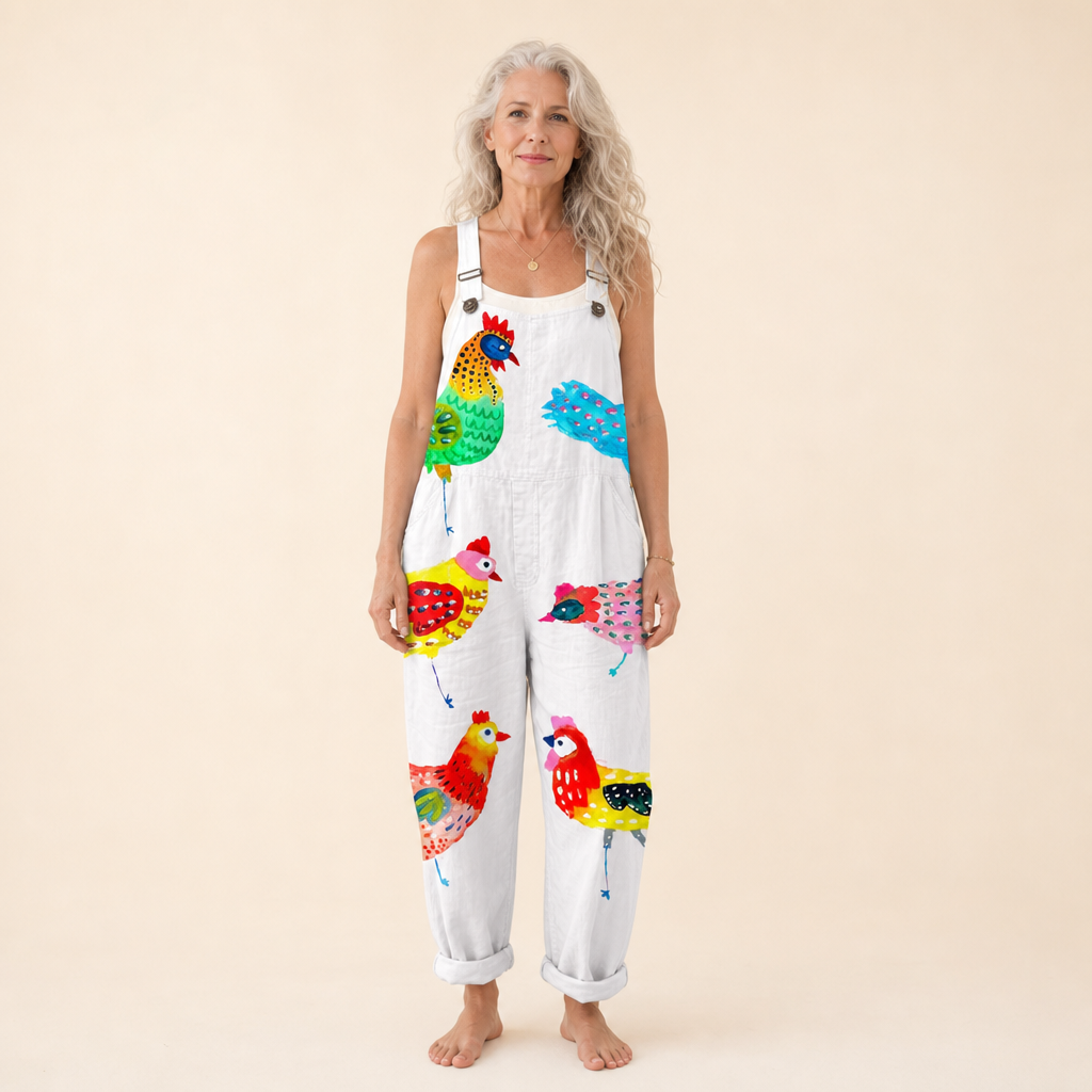 Kayla | Comfortable Printed Overalls