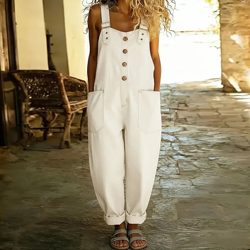 Mae | Vintage Cotton Denim Overall with Adjustable Straps