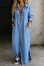 Delana | Button-Through Denim Dress
