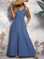 Delphine™ | Denim Maxi Sundress
