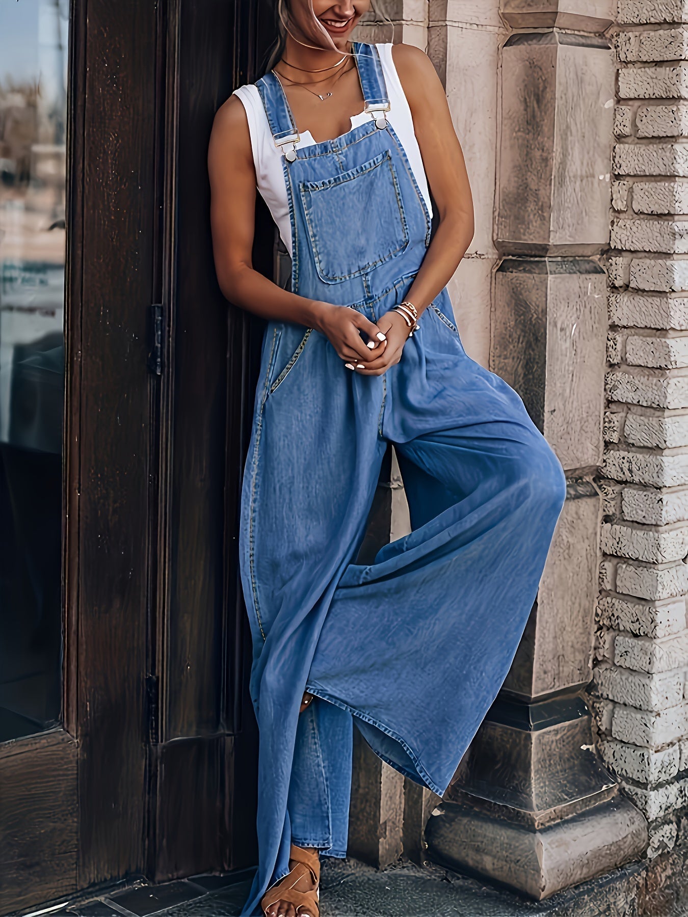 Brooke™ | Relaxed Denim Dungarees