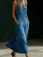 Vera | Long Button-Through Denim Dress