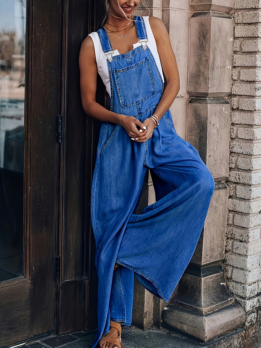 Brooke™ | Relaxed Denim Dungarees