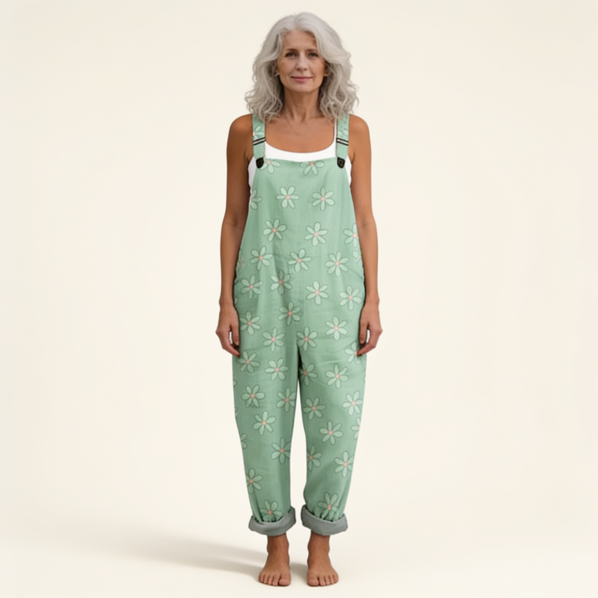 Sarah | Comfortable Printed Overalls