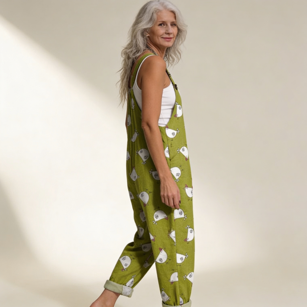 Ella | Comfortable Printed Overalls