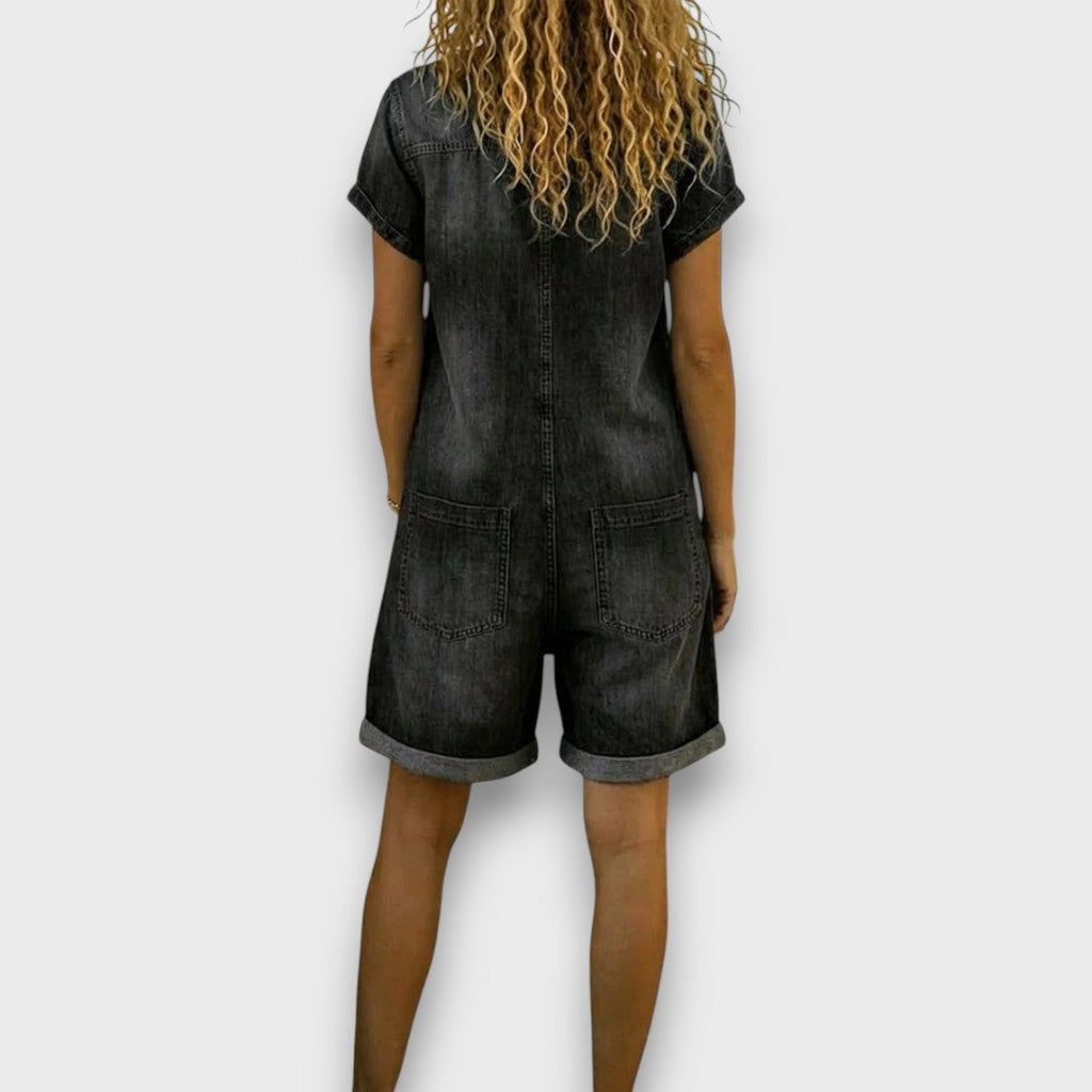 Joan | Short Vintage Denim-Look Overall