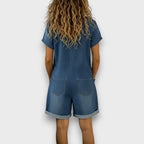 Joan | Short Vintage Denim-Look Overall