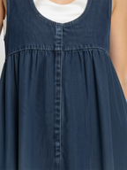 Karen | Vintage Washed Soft Denim Maxi Dress