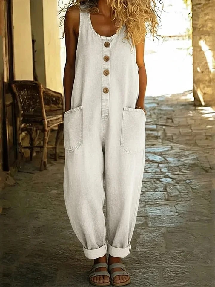 Ruth | Vintage Wide-Leg Soft Cotton Denim Pants